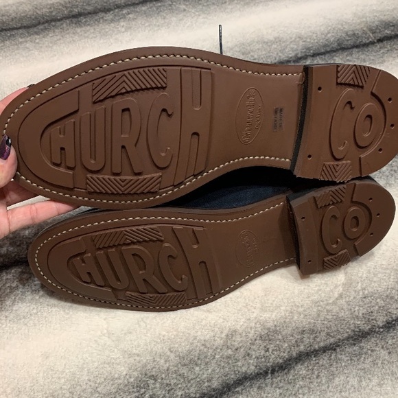 Church’s Bestone Rubber Sole Oxford Navy Suede - Picture 2 of 8